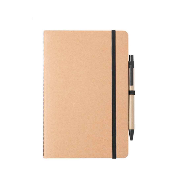 Quaderno in cartone riciclato con penna in paglia di grano | A5