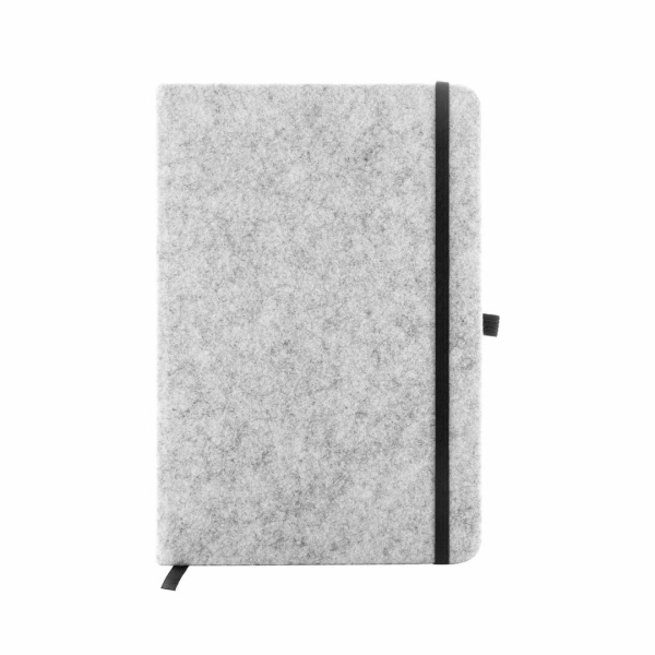 Quaderno in feltro RPET con fogli in carta riciclata a righe | A5