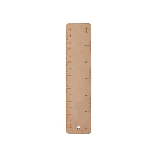 Righello personalizzato 15 cm in legno