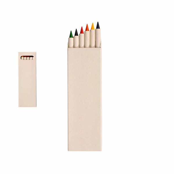 Matite colorate 6pz in cartone del latte riciclato