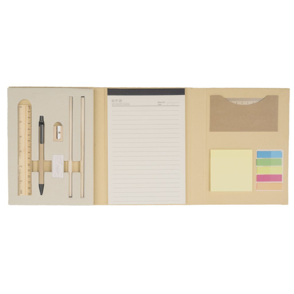 Set appunti in cartone con accessori