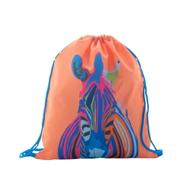 Sacca per bambini in RPET con chiusura a coulisse colorata