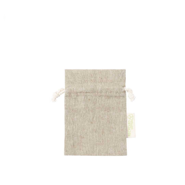Sacchetto in cotone organico con chiusura coulisse 10x14cm