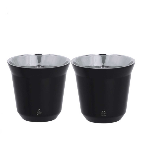 Set bicchieri da 80ml in acciaio inox riciclato