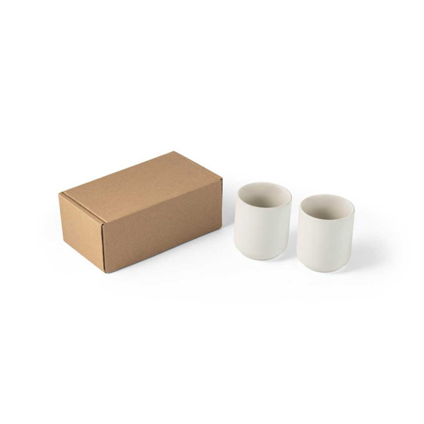 Set di due tazzine in ceramica in confezione regalo