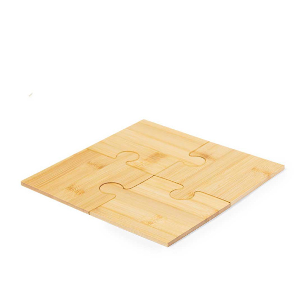 Set di sottobicchieri in bambù a puzzle