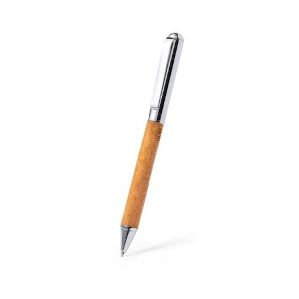 Set penna e roller in pelle riciclata