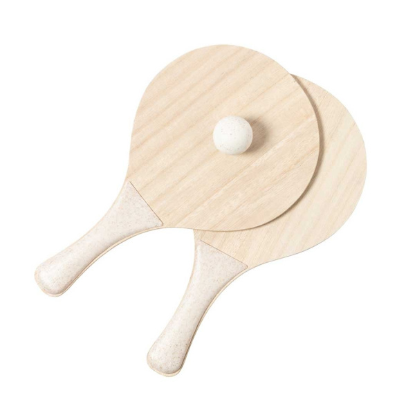 Set racchettoni in legno e plastica ecologica con pallina