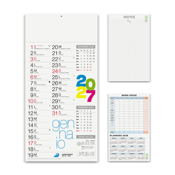Calendario olandese Shaded | 23x47 cm