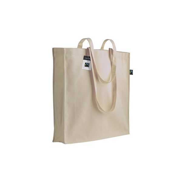Shopper fairtrade in cotone con soffietto 8 cm | 140gr