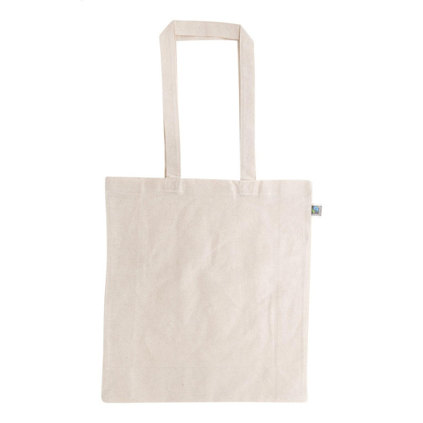 Shopper in cotone Fairtrade con manici lunghi riutilizzabile