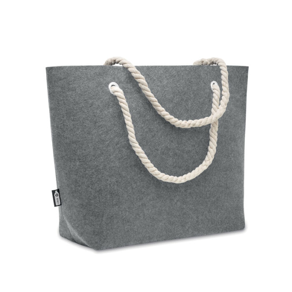 Shopper in feltro RPET con manici in corda