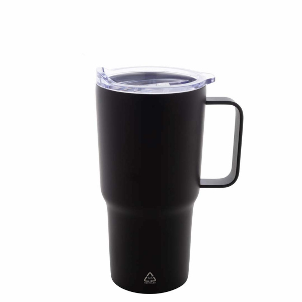 Tazza termica 600 ml in acciaio riciclato con coperchio in plastica