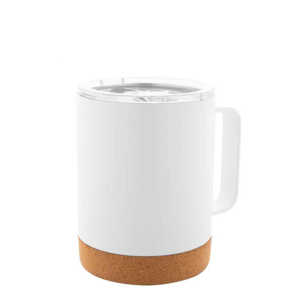 Tazza termica in acciaio a doppia parete con base in sughero 330ml 