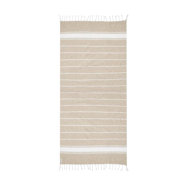 Telo mare pareo bicolore in cotone riciclato