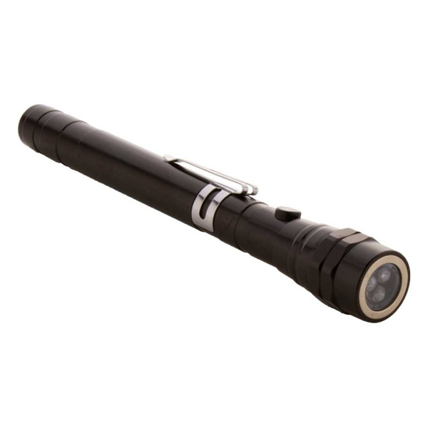 Torcia in alluminio a 3 LED con testa estensibile e flessibile