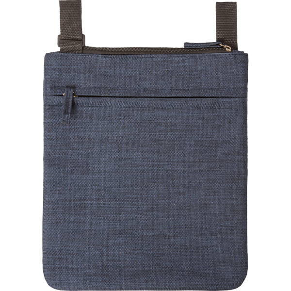 Tracolla in poliestere con zip frontale
