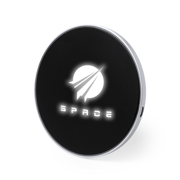 Caricatore wireless 5W in plastica con LED