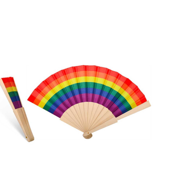 Ventaglio con motivo arcobaleno