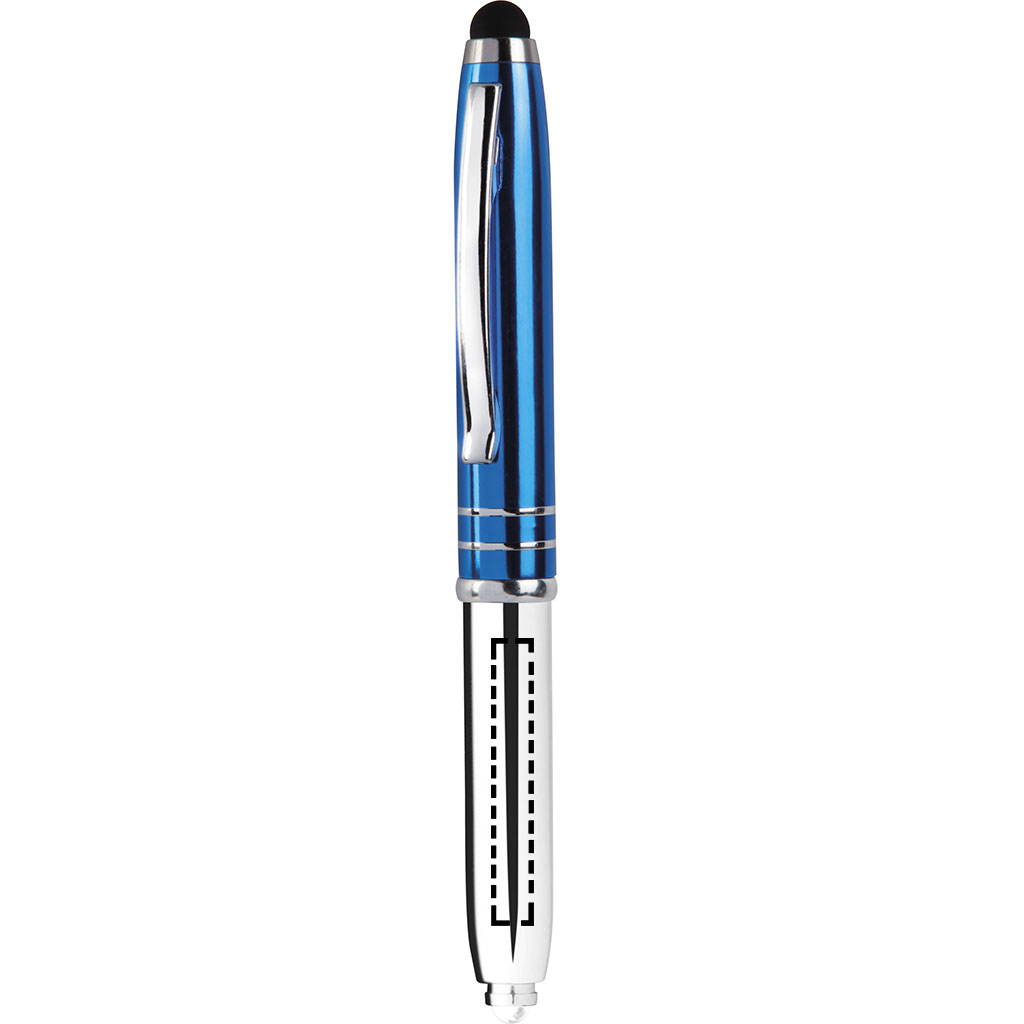 Penna 4 In 1 Pieghevole Con Luce LED E Supporto Per Cellulare - Cancelleria Multifunzione Ufficio E Scuola - Colore Nero