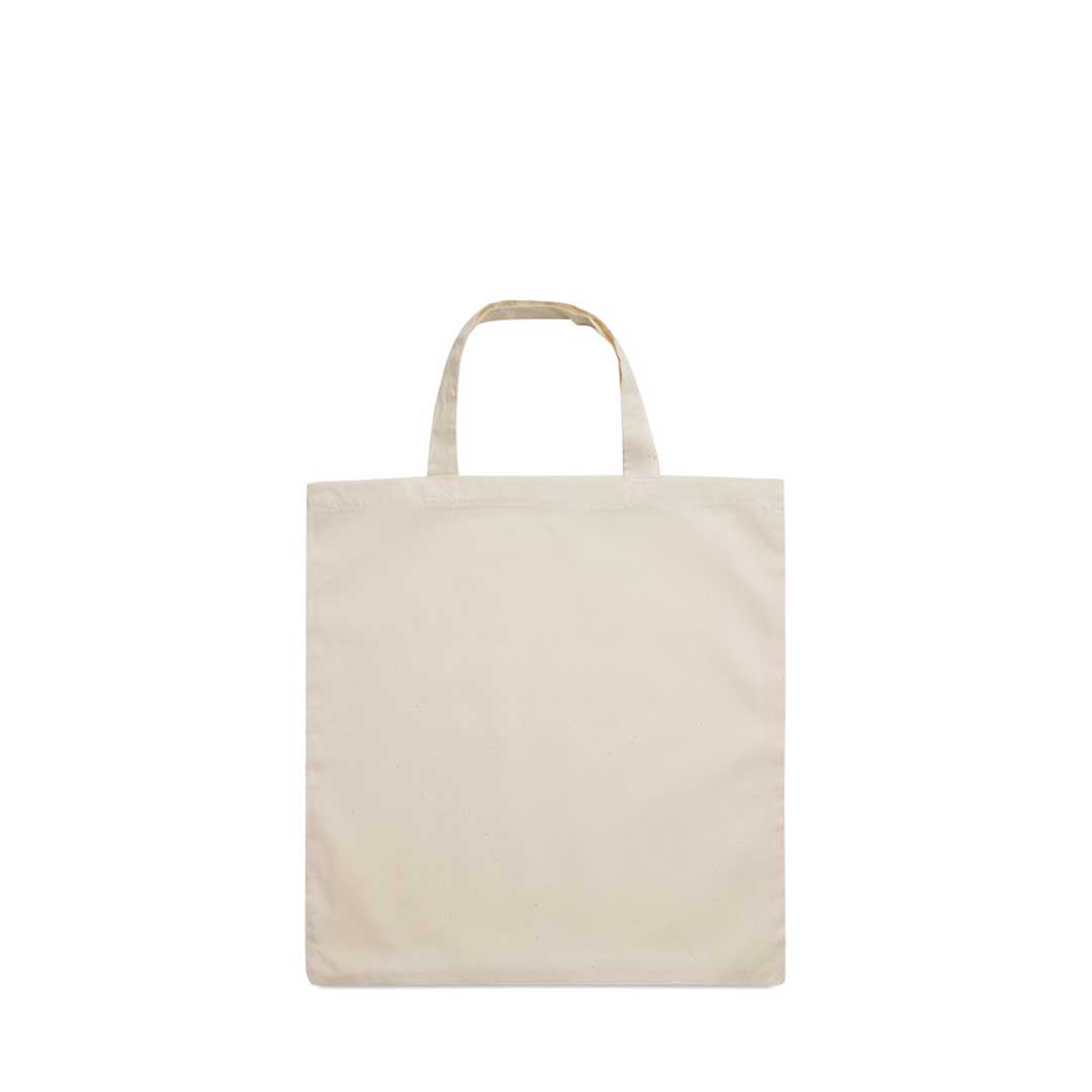 Borsetta shopper con manici corti in cotone leggero