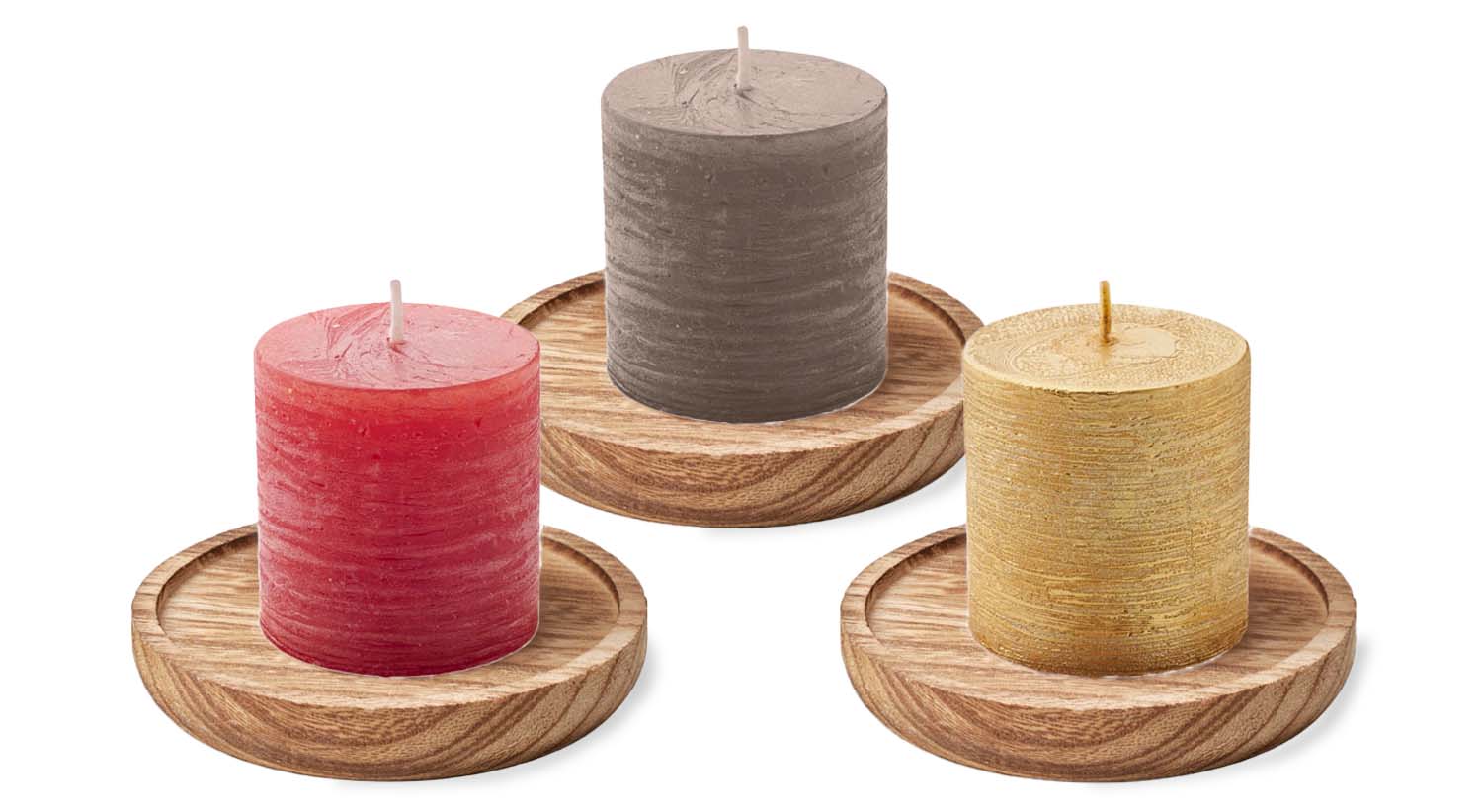 Candela profumata con base rotonda in legno. Ideale per eventi promozionali legati al benessere, o per creare atmosfere rilassanti.