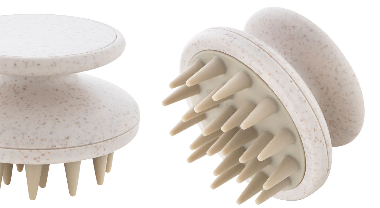 Massaggiatore per il cuoio capelluto con setole in silicone. Gadget semplice, economico ed ecologico, adatto per gli eventi e per la cura della persona.