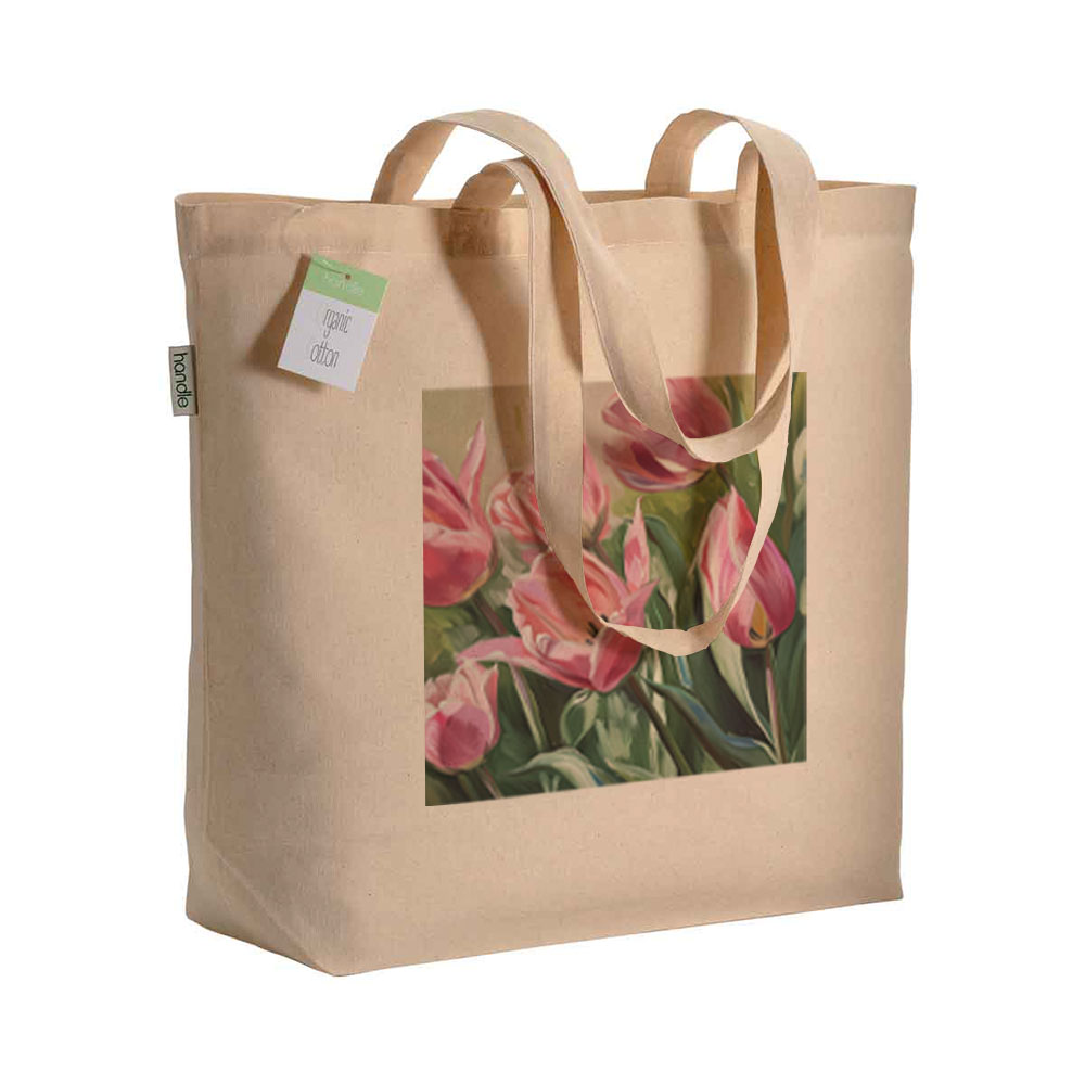 Shopper in cotone naturale, personalizzata a colori