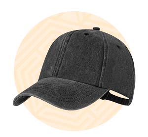 Icona abbigliamento personalizzato nero per scoprire i cappelli personalizzati