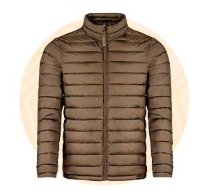 Icona abbigliamento personalizzato marrone per scoprire i giubbotti personalizzati