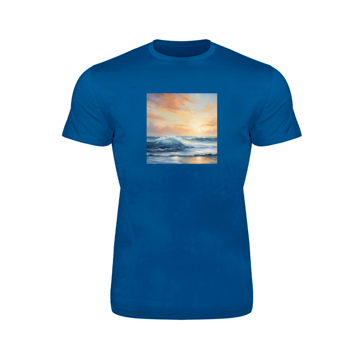 Maglietta blu con personalizzazione sul petto