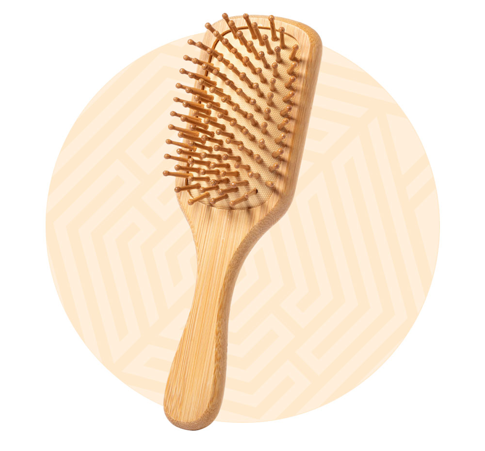 Icona gadget benessere marrone per spazzole per capelli personalizzate