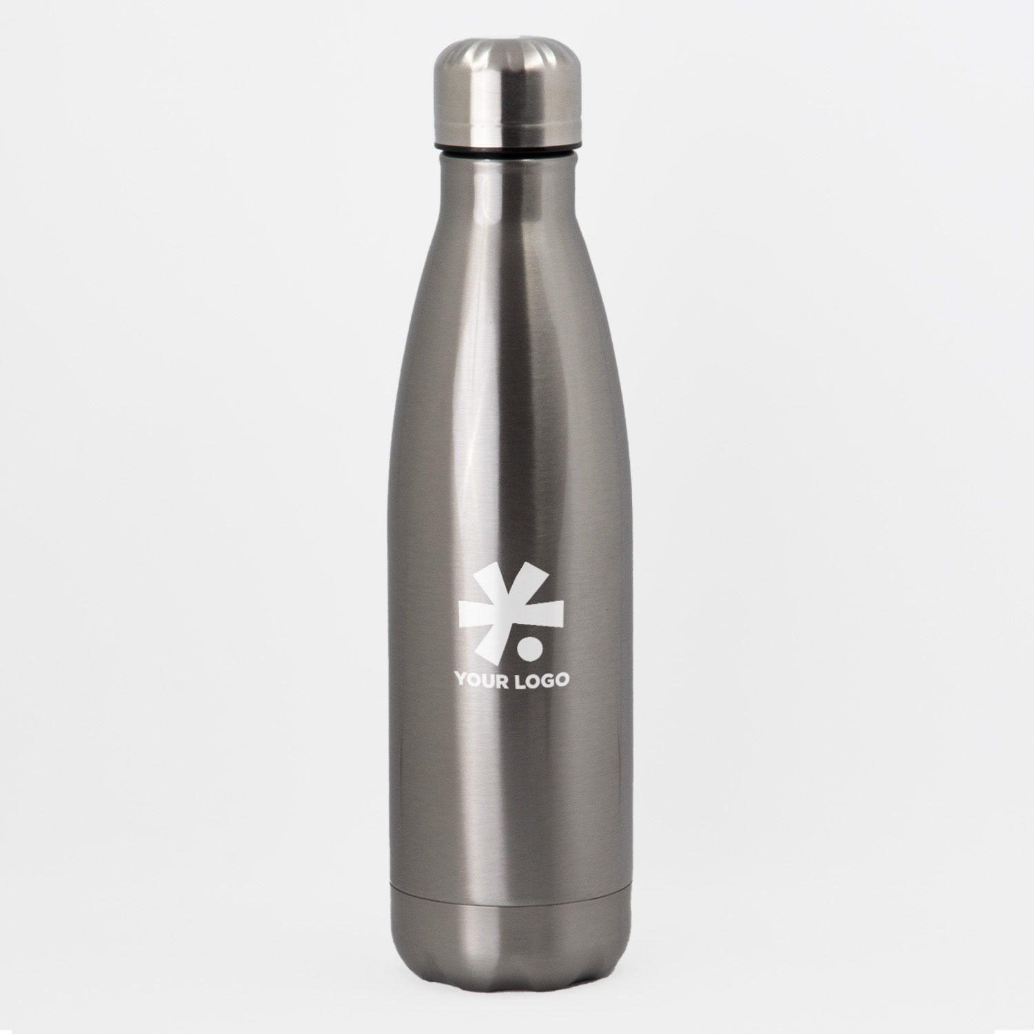 Gourde en aluminium personnalisée avec logo, idéale comme objet publicitaire