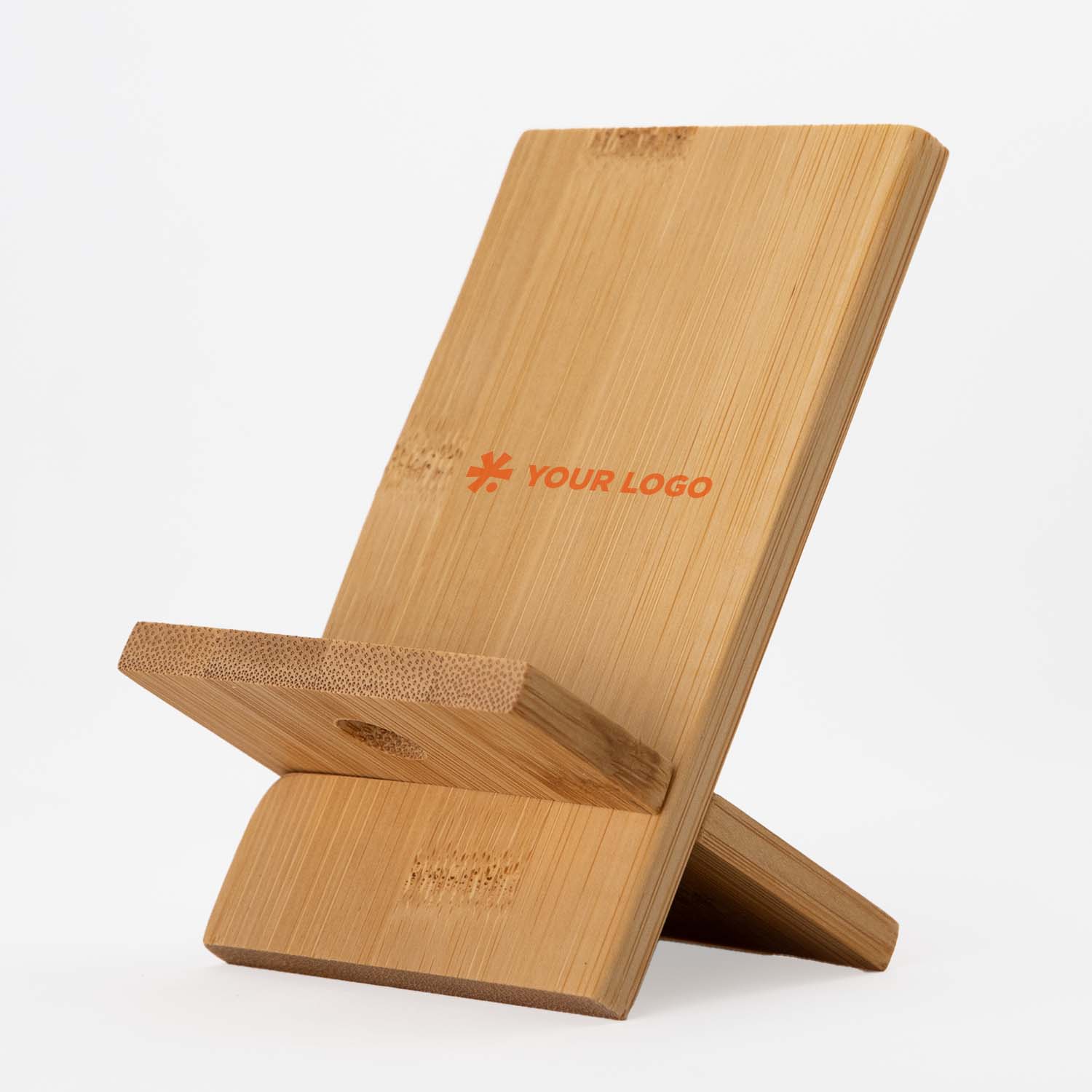 Support de smartphone en bois personnalisé, un objet publicitaire écologique