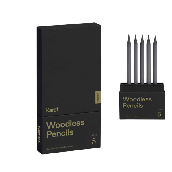 Crayons 2B en graphite sans bois dans un coffret personnalisable