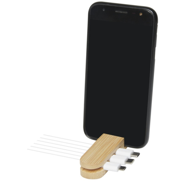 Organiseur de câbles personnalisable bambou