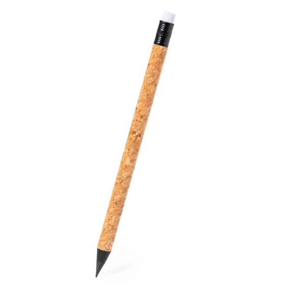 Crayon éternel en liège et gomme à effacer