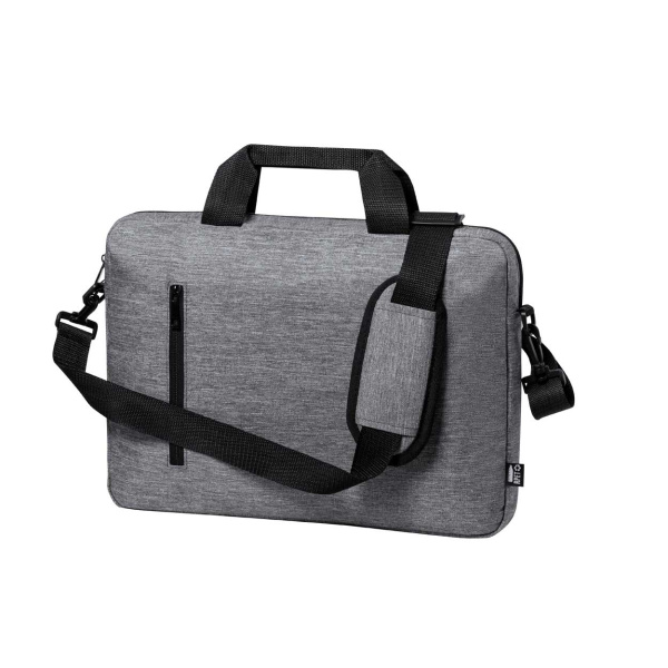 Borsa portadocumenti in RPET con tracolla regolabile e scomparti imbottiti