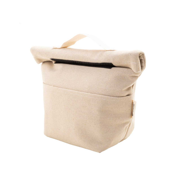 Borsa termica rolltop in cotone riciclato e RPET