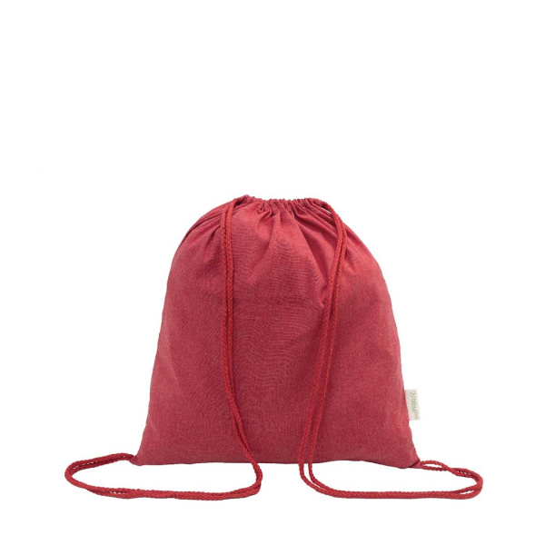 Sac à dos à cordon en coton recyclé et RPET | 140 g