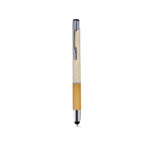 Stylo élégant en bambou et paille de blé à personnaliser