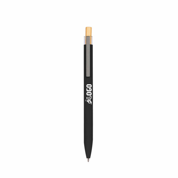 Stylo-bille soft touch coloré en aluminium recyclé