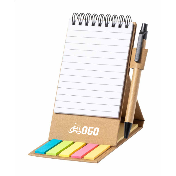 Bloc-notes à spirale en papier recyclé avec marque-pages