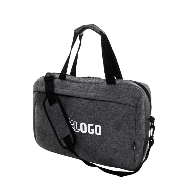 Porte-documents en feutre RPET avec poche pour ordinateur portable 15"