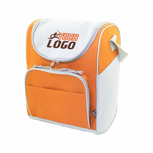 Sac isotherme en RPET avec 2 compartiments, poche frontale et bandoulière