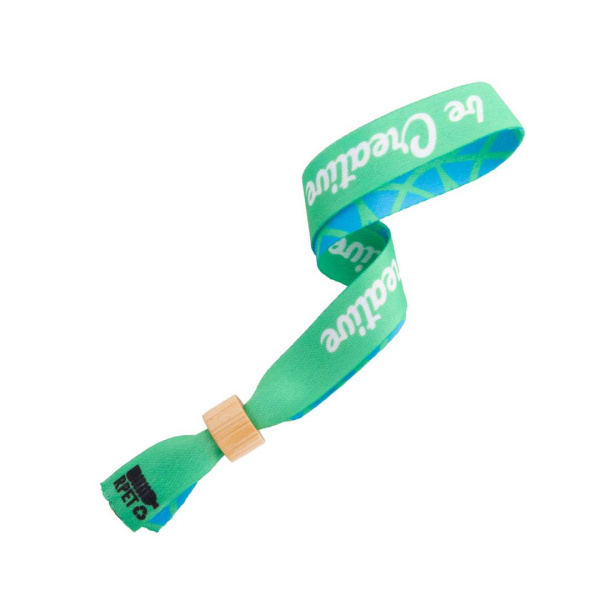 Bracelet en polyester RPET avec fermoir de sécurité en bambou