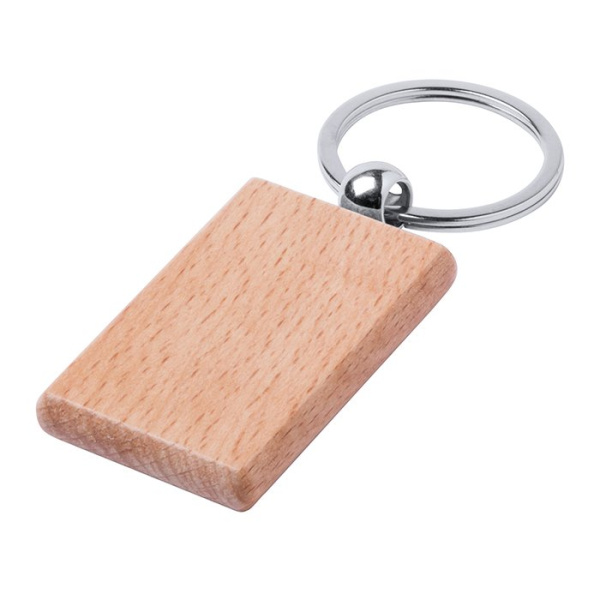 Portachiavi rettangolare in legno personalizzabile