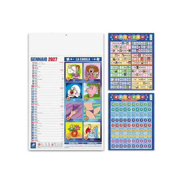 Calendario illustrato mensile La Cabala