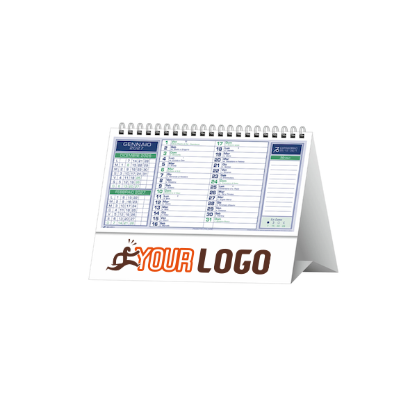 Calendario da tavolo Basic trimestrale personalizzabile