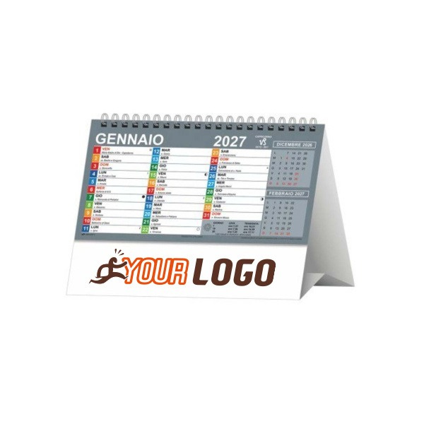 Calendario da tavolo trimestrale personalizzabile